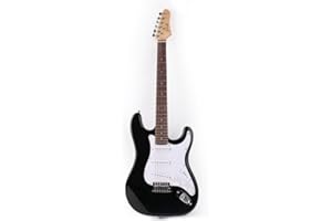 Fojill 39 Inch Electric Guitar Phoenix Body Maple Neck Rosewood Fretboard With Gig Bag (Black)