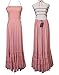 R.Vivimos Womens Summer Boho Sexy Backless Long Dresses (X-Large, Pink)