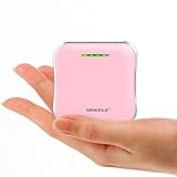 SINOELE 10000mAh Power Bank Mini Cell Phone Charger External Battery Pack Universal for iPhone,iPad,Samsung (Pink)