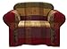 Chezmoi Collection Gitano Burgundy Purple Green Gold Heavy-Duty Jacquard Armchair/Arm-Chair Cover Slipcover