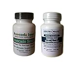 60 Avocado Seed Powder & 60 SuperFood Green Powder Capsules (1000 mg)- Amazing SuperFood Supplement,Top Nutrition,Energy,Lower Blood Sugar+Cholesterol,Prebiotic Fiber, Elimination,Weight Loss + More!