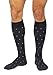 BoardroomSocks Men's Over the Calf Merino Wool Patterned Dress Socks (Charcoal With Pink Dots)