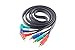 Wyvern Right Angle to Straight 90 Degree Component RCA Gold Plated Video Cable - 5 Feet (1.5 Meters) Wv-lcnc-1.5