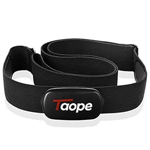 TAOPE CooSpo Original HRM-riem met elastische sporthartslagmeter, verstelbare borstriem, riem