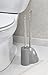 mDesign Slim Toilet Bowl Brush and Plunger Combo for Bathroom Storage - Gray