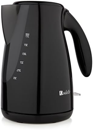 Extra Large Rapid Boil Cordless 7 Cup (1.7L) Black Electric Kettle with Auto Shut Off and Dry Boil Protection By Odette