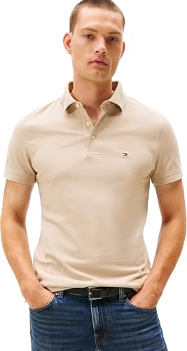 Herren Poloshirt Kurzarm 1985 Slim Fit, Beige (Sandalwood), L