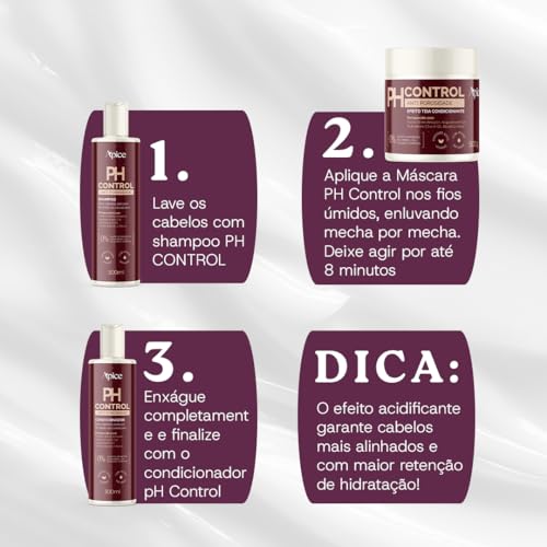 Ápice Máscara Acidificante PH Control | Tratamento Anti-Porosidade com Efeito Teia para Selagem das Cutículas e Hidratação Profunda | 280g