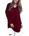 StyleDome Women's Tops Long Sleeve Blouse Sexy V Neck Casual Loose Solid Pullover Shirt