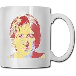 Tasse en céramique blanche Tasse à café Tasse à boire Bureau Cadeau intéressant 330 ml (11,6 oz) John Lennon - Les Beatles, Paul McCartney, John Lennon, RIngo Starr, George Harrison
