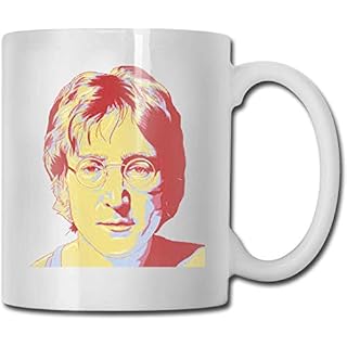 Tasse en céramique blanche Tasse à café Tasse à boire Bureau Cadeau intéressant 330 ml (11,6 oz) John Lennon - Les Beatles, Paul McCartney, John Lennon, RIngo Starr, George Harrison