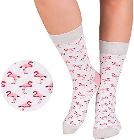 Amazon メンズ レディース 柄 ポップ 派手 オシャレ 靴下 ウフラミンゴ ピンク S 靴下 タイツ 通販