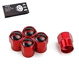 TK-KLZ 5Pcs for Jeep Skull Logo Bike Motorcycle Car Tires Valve Stem Caps for Chrysler Jeep Grand Cherokee Wrangler Compass Cherokee Renegade Patriot Grand Comander Car Styling Decoration Accessories