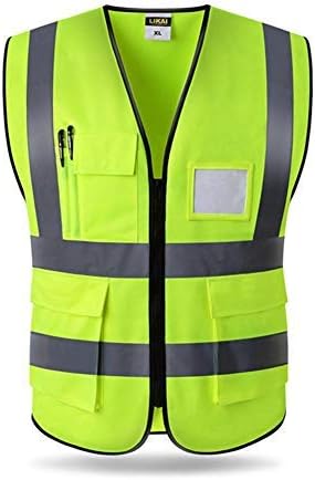 Executive Vest high Visibility Work Waistcoat Mens Shirt Reflective Tape Safety Security wear Ladies top Tops Reversible Workwear Uniforms Warm Railway Vests Jacket hi-vis