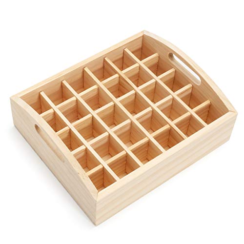 Gold Happy 30 Grids Essential Oils Wooden Tray 5-10ml Bottles SPA/Yoga Club Aromatherapy Storage Box Nail Gel Polish Organizer Container - Thumbnail 6