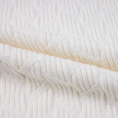 Mens Retro Turtleneck Jumper Sweater Casual Cable Knitted White High Roll Neck Basic Pullover L