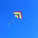 In the Breeze 3158 — Rainbow Stripe Delta Kite with Twister Tail — Easy-Flying, Colorful Kite
