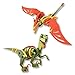 Bloco Toys Velociraptor & Pterosaur | STEM Toy | Jurassic Dinosaurs | DIY Building Construction Set (166 Pieces)