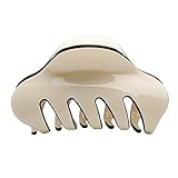 Topbeu Women Crystal Grip Jaw Clips Hair Clips for Medium Long Hair (Beige)