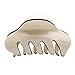 Topbeu Women Crystal Grip Jaw Clips Hair Clips for Medium or Long hair (Beige)