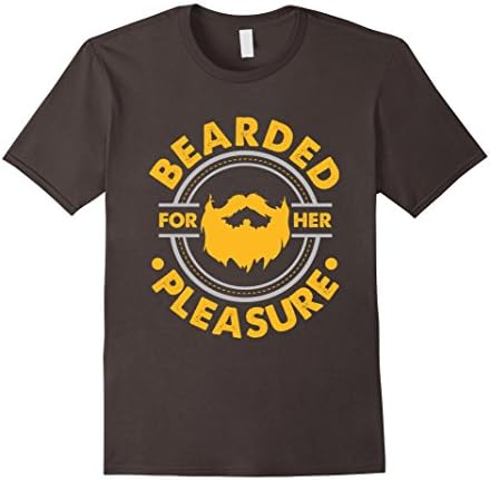Mens Funny Bearded For Her Pleasure Novelty Beard Shirt 3XL Asphalt