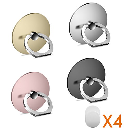 iSTOYO Cell Phone Ring Holder Universal Smartphone Ring Grip Stand Car Mount 360° Rotation for iPhone, iPad, Samsung, HTC, Google Pixel, Nokia, LG, Tablets - 4 Piece - Thumbnail 7