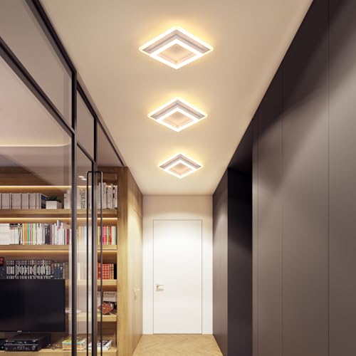 DELIPOP Ceiling light LED Moderna 30W 3600LM, 3000K Ceiling light White | Square Ceiling Chandelier for Bedroom Living Room Hallway