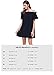 Pleione Off Shoulder Pleated Mini Shift Short Sleeve Summer Dress