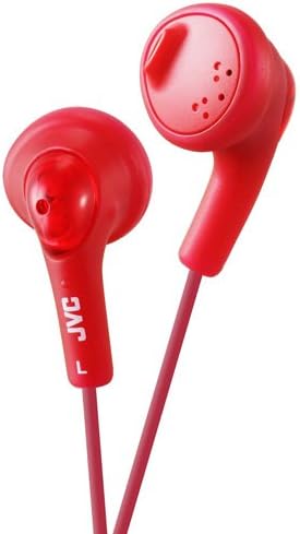 JVC Gumy In-Ear Wired Headphones Earphones Compatible with iPod, iPhone, Samsung - Red