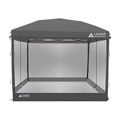 Leader Accessories Mesh Screen Zippered Wall Panels for 10' x 10' Canopy (Tent Walls Only, Frame