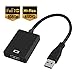USB 3.0 to HDMI HD 1080P Video Cable Adapter with Audio Output Multiple Monitors for Laptop HDTV TV PC with Windows XP / 10 / 8.1 / 8 / 7 [ NO MAC & VISTA ]