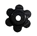 KINREX Rubber Stopper Holder for Indoor and Outdoor Yard Garden Flag Pole Stand - Set of 5 Pieces - Black