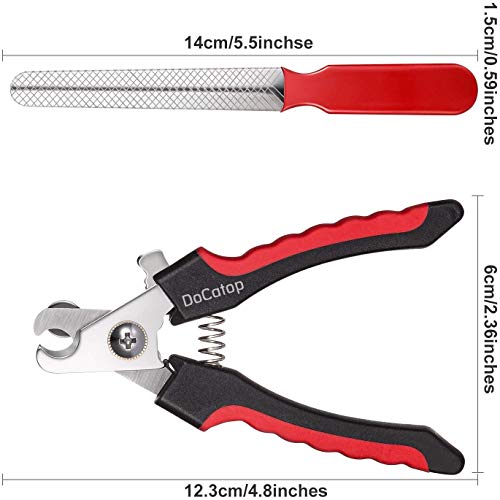 Dog Nail Clippers Pet Nail Trimmers Nail File Set Razor Sharp Blades