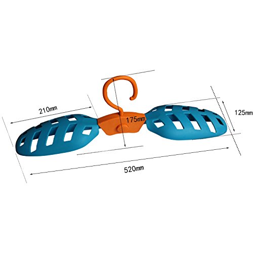 Onefeng Sports Foldable Wet Suit Hanger for Traveling Camping Laundry Hotel Plastic Clothes Wetsuit Hangers (Blue, 1 Pack)