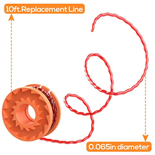 YAPEENTrimmer Spool Line for Worx，Weed Wacker Spool Replacement Parts