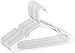 ZOYER White Plastic Hangers 20 Pack, Heavy Duty Adult Hangers for Clothes, Thin Coat Hanger with Shoulder Grooves Space Saving Durable Hanger for Shirt, Pant, Skirt