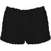 BEAUDRM Women's Y2k Ruffle Shorts Ruched Textured Low Waist Bloomers Cute Mini Micro Shorts Rave Party Going Out Pants