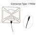 HDTV Antenna, AmGood 50 Miles Range 1080P Digital TV Antenna Indoor with Detachable Amplifier & 9.8ft Coax Cable for Highest Performance - Upgraded Version Better Reception - Super Thin-Transparent