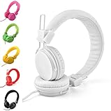 EINSKEY Extre-Soft Kids Headphones with Microphone for iPad iPod iPhone Tablets Laptops Android Smartphones PC Computer, Wired Foldable Children Headset for Boys Girls
