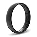 Enso Rings Thin Elements Silicone Ring – Stackable Wedding Engagement Band – 4.3mm Wide, 1.75mm Thick (Black Pearl-Colored, 5)