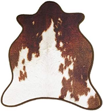 JLA Animal Leather Carpet, Leather 4 Kinds Of Flannel Simulation Non-Slip Absorbent Floor Mat Coffee Table Sofa Cushion Wear-Resistant Non-Fading, 55 * 90Cm,Cowhide [Energy Class A]