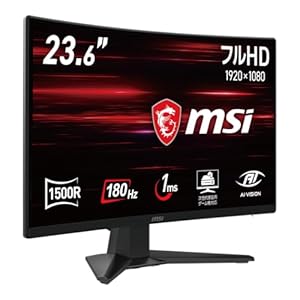 【Amazon.co.jp限定】MSI 湾曲ゲーミングモニター MAG 242C 23.6インチ