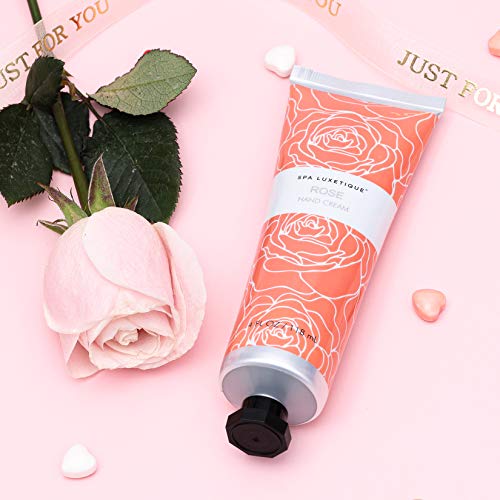 Hand Cream Gift Set, Spa Luxetique Hand Lotion Gift Set for Women, Rose Lavender and Vanilla Scent, 4oz x 3pcs