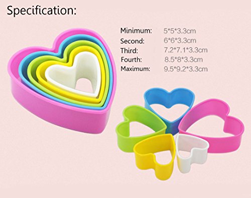 32 PCS Cake Cutter Cookie Cutter Set, Biscuit Cutter Set, Multi-size Sandwich Fondant Cake Fruit Vegetable Shapes Cutter Set (Square, Round, Star, Heart, Flower, Gingersnap)