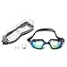 Rullaco Swimming Goggles Anti Fog - Junior Water Glasses Mirrored UV Protection Tinted Lenses for Water Sports - Free Case, Ear plugs, Nose Clip Accessories - Open Water Swim Equipment for Women Men
