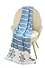 Mika Home Nautical Reversible Cozy Bamboo Fiber Oversized Throw Blanket for Couch, Sofa, Travel, 50X70”, Blue, White