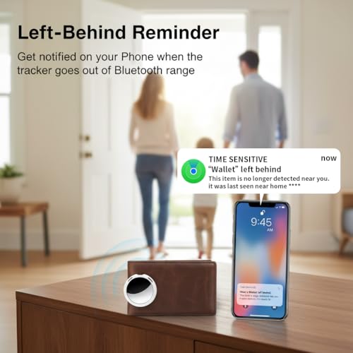 2 Pack Tracker Tags Finder Apple Find My MFi Certified Waterproof iOS Only | Bluetooth Air Smart Tags Item Finder Locator Worldwide Tracking for Key Pets Wallet Backpack Dogs Luggage Replaceable Battery