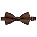 2.5cm Elastic Braces 3 Clip Suspender and Bow Tie Set with Hat for Kids, Coffee