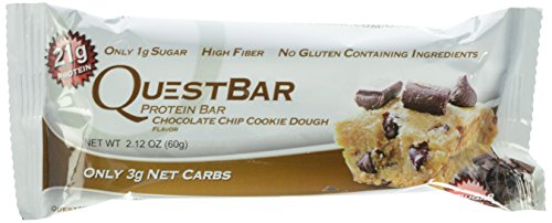 Quest Nutrition Protein Bar, Chocolate Chip Cookie Dough, 2.12 oz,12 Count