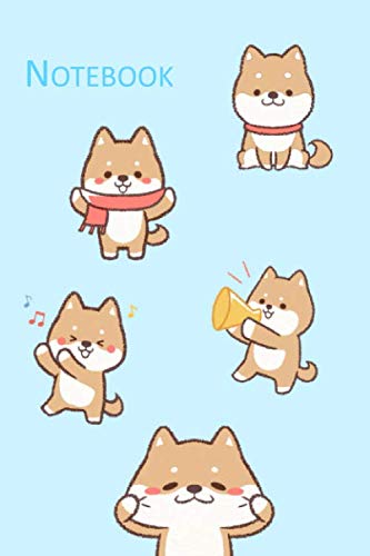 Notebook: Shiba Inu Dog Notebook: For Diary or Journal Writing: Cute Gifts for Girls, Shiba Pet Owners or Animal Lovers: Kawaii Doggo: Meme Doge: 6 x 9 Lined Notebook